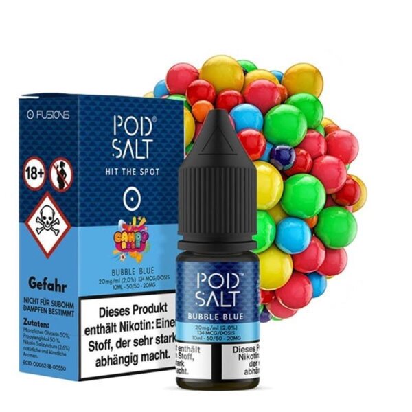 POD SALT FUSION Bubble Blue Nikotinsalz Liquid 10 ml - Nikotinmenge: 20mg