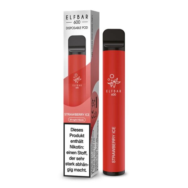 Elfbar 600 Einweg Vape - Strawberry Ice 20mg (SB)