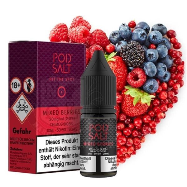 POD SALT Mixed Berries Nikotinsalz Liquid 10 ml - Nikotinmenge: 20mg