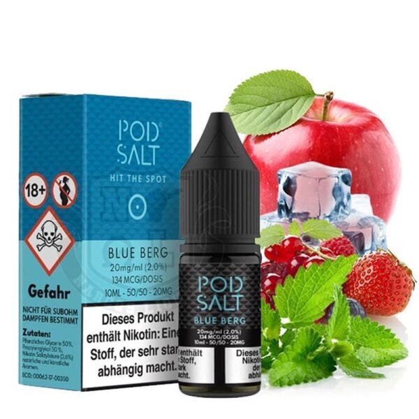 POD SALT Blue Berg Nikotinsalz Liquid 10 ml - Nikotinmenge: 20mg