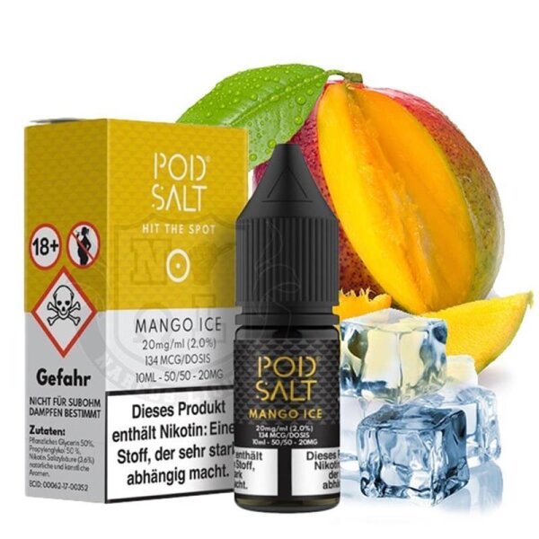 POD SALT Mango Ice Nikotinsalz Liquid 10 ml - Nikotinmenge: 20mg