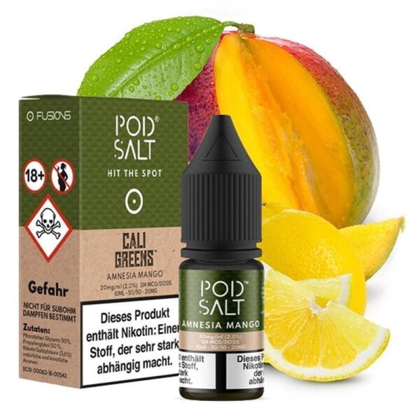 POD SALT FUSION Amnesia Mango Nikotinsalz Liquid 10 ml - Nikotinmenge: 20mg