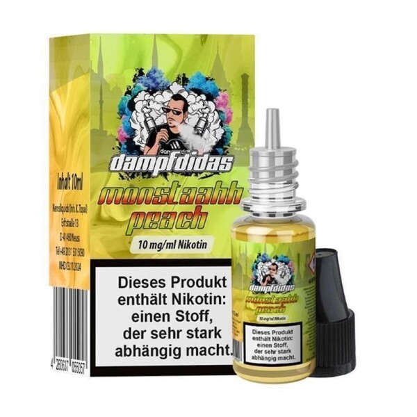 DAMPFDIDAS Monstaahh Peach Nikotinsalz Liquid 10 ml 20 mg (SB)