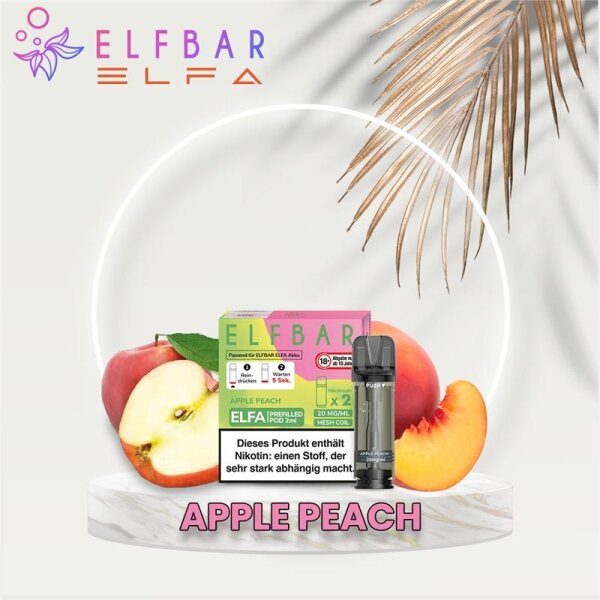 ELF BAR - ELFA Prefilled Pod (2 St&uuml;ck) Apple Peach...