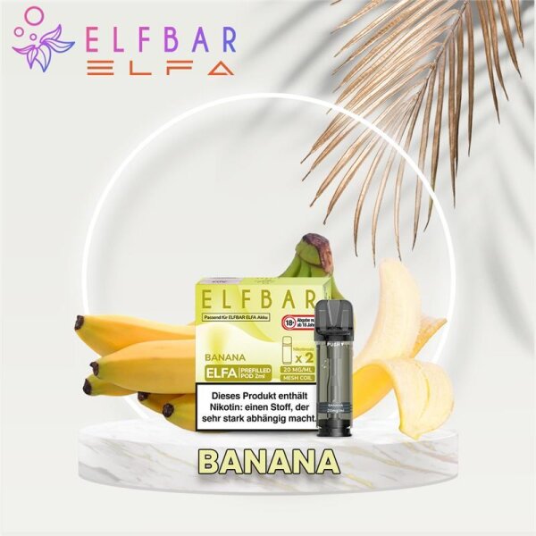 ELF BAR - ELFA Prefilled Pod (2 St&uuml;ck) Banana 20 mg/ml