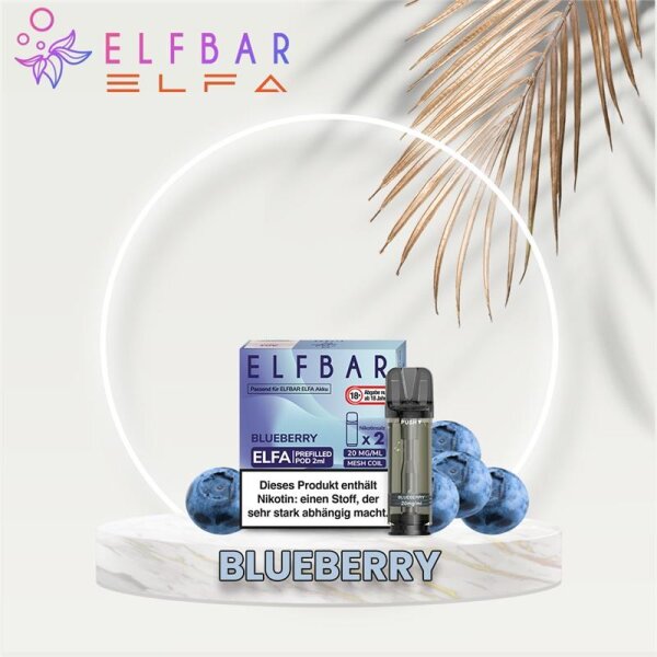ELF BAR - ELFA Prefilled Pod (2 St&uuml;ck) Blueberry 20...