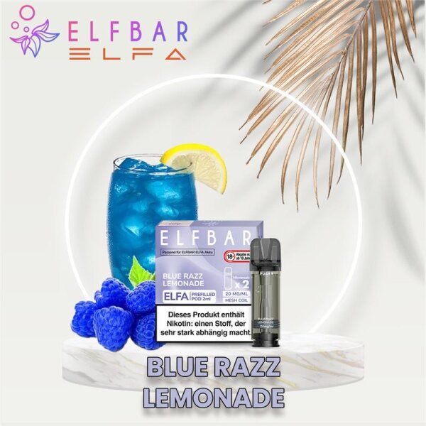 ELF BAR - ELFA Prefilled Pod (2 St&uuml;ck) Blue Razz...