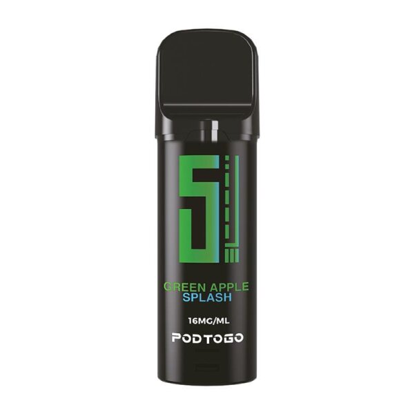 5 EL - Pod2Go Prefilled Pod  Green Apple Splash 0 mg/ml