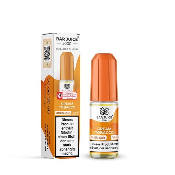 Bar Juice 5000 NicSalt Liquid 10 ml Cream Tobacco 10 MG