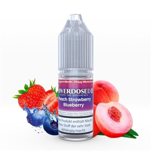 OVERDOSED II - Peach Strawberry Blueberry NicSalt 20 mg/ml