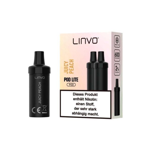 Linvo - Pod Lite Cartridge (2 Pods pro Packung) (Juicy) Peach