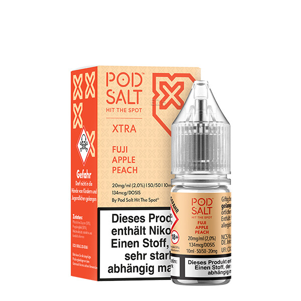 Pod Salt Xtra - 10ml Nikotinsalz Liquid Fuji Apple Peach Peach 10mg