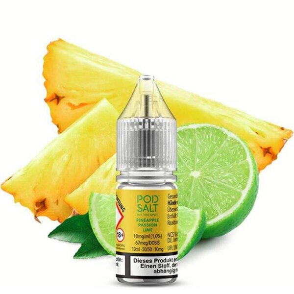 Pod Salt X - Pineapple Passion Lime Nikotinsalz Liquid 10 ml 10 mg