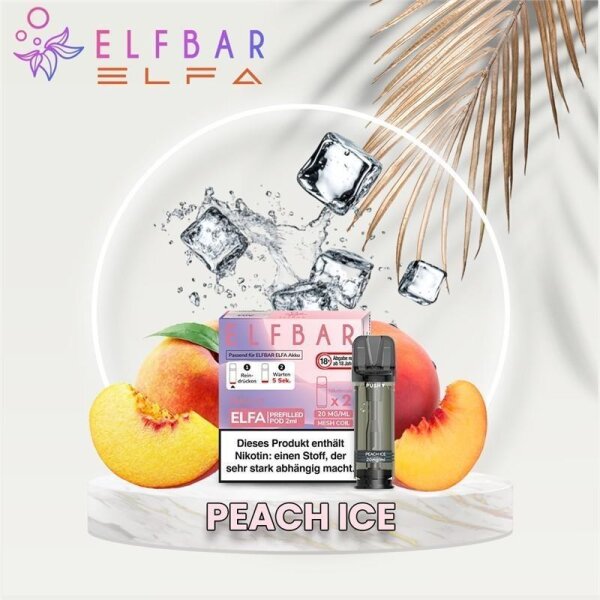 ELF BAR - ELFA Prefilled Pod (2 St&uuml;ck) Peach Ice 20...
