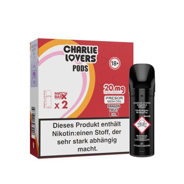 Charlie Lovers Pods ( 2 Stück pro Packung ) Dragon Fruit 10 mg/ml