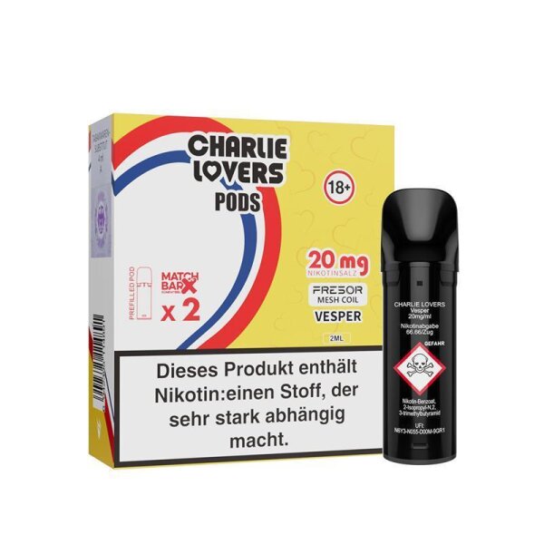 Charlie Lovers Pods ( 2 Stück pro Packung ) Vesper 10 mg/ml