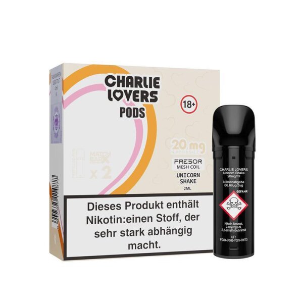 Charlie Lovers Pods ( 2 Stück pro Packung ) Unicorn Shake 10 mg/ml