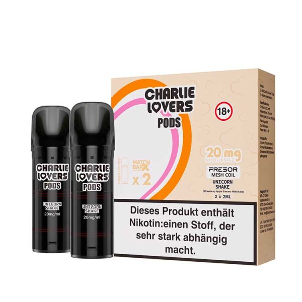 Charlie Lovers Pods ( 2 Stück pro Packung ) Unicorn Shake 20 mg/ml
