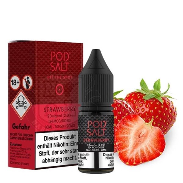 POD SALT Strawberry Nikotinsalz Liquid 10 ml - Nikotinmenge: 11mg