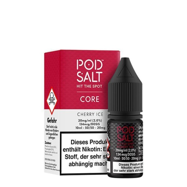 Pod Salt Core - 10ml Nikotinsalz Liquid Cherry Ice 20mg