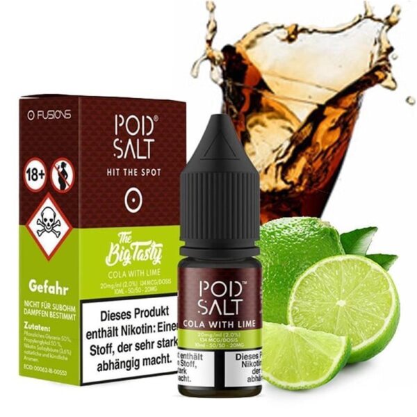 POD SALT FUSION Cola with Lime Nikotinsalz Liquid 10 ml - Nikotinmenge: 11mg