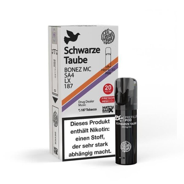 187 Strassenbande Prefilled Pod 20 mg/ml Schwarze Taube 20mg/ml