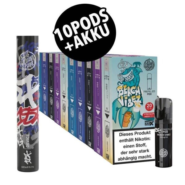 187 Pod 10er Bundle + gratis Akku