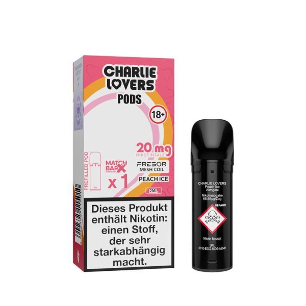 Charlie Lovers Pod (1 Stück pro Packung) Peach Ice 20 mg/ml