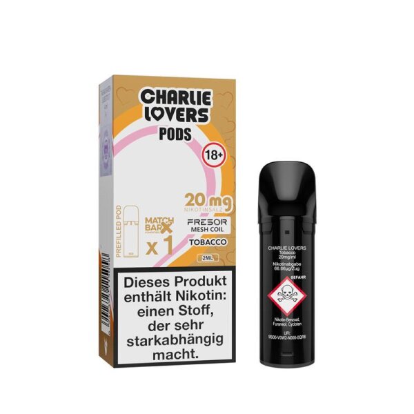 Charlie Lovers Pod (1 Stück pro Packung) Tobacco 20 mg/ml