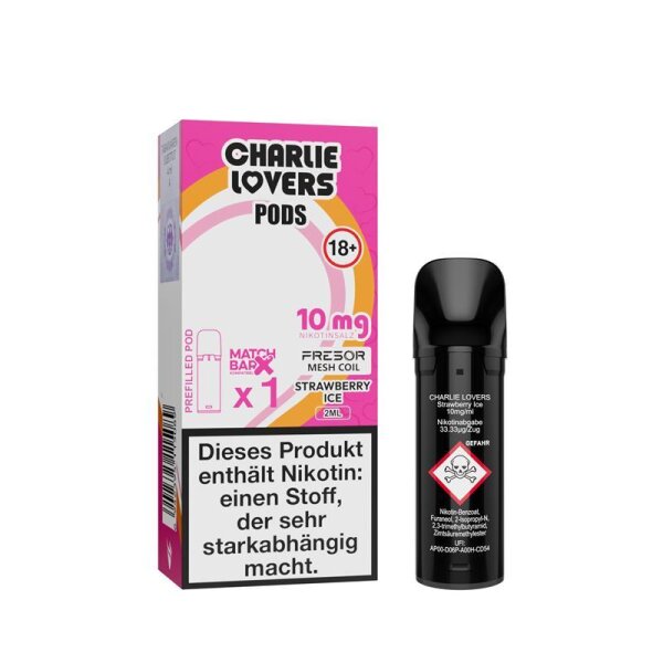 Charlie Lovers Pod (1 Stück pro Packung) Strawberry Ice 10 mg/ml