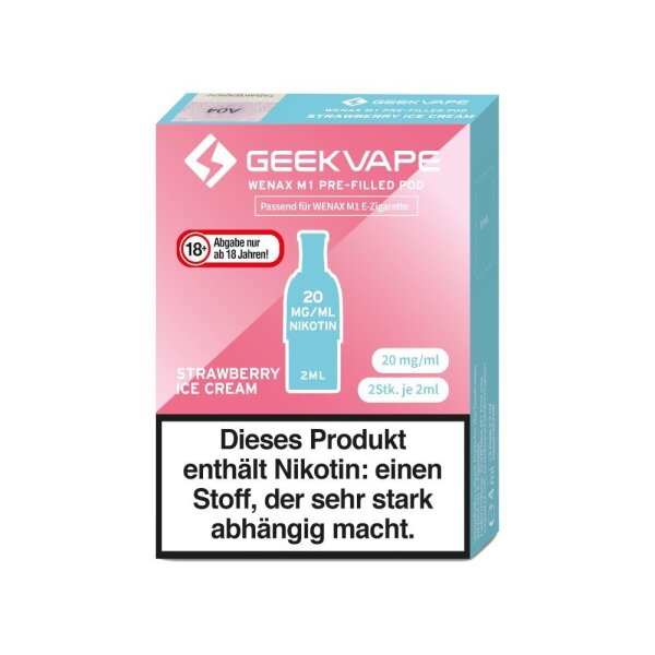 Geekvape - M1 Prefilled Pods (2 Stück) Strawberry Ice Cream