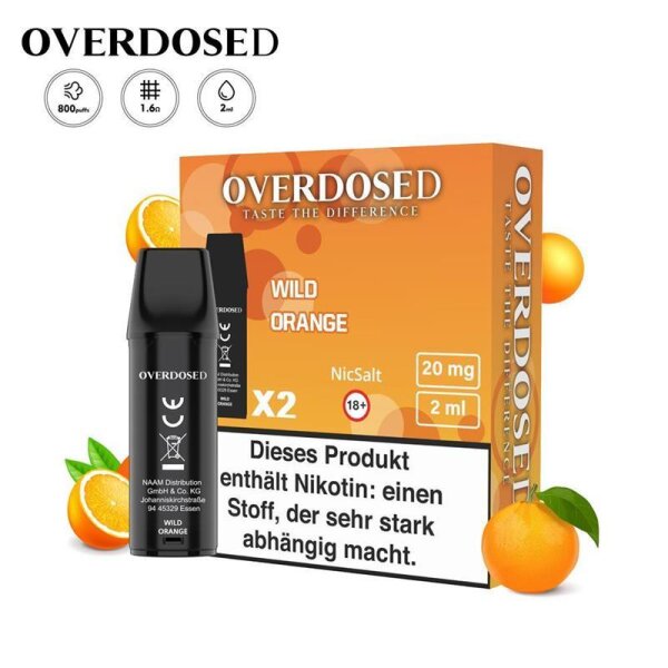 Overdosed - Prefilled Pods 20mg/ml (2 Stück) Wild Orange