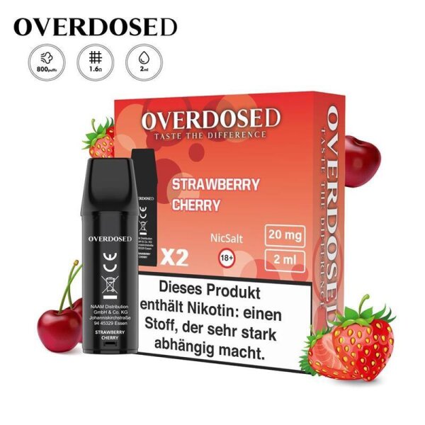 Overdosed - Prefilled Pods 20mg/ml (2 Stück) Strawberry Cherry