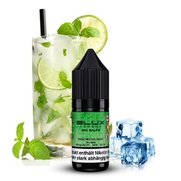 Elux - Nikotinsalz Liquid 10 ml Fresh Menthol Mojito 20...