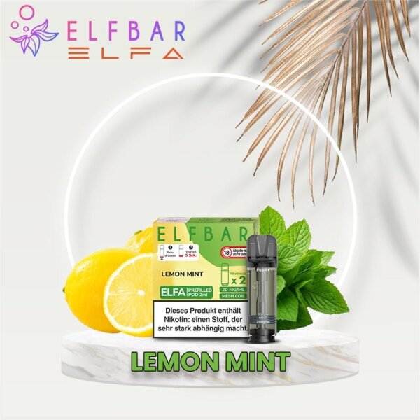ELF BAR - ELFA Prefilled Pod (2 St&uuml;ck) Lemon Mint 20...