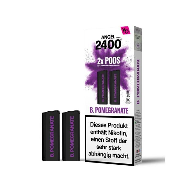 Vape Bars - Angel 2400 Prefilled Pods (2 Stück) B. Pomegranate