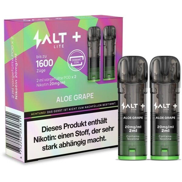 Salt Plus Lite Pods 20 mg/ml Aloe Grape