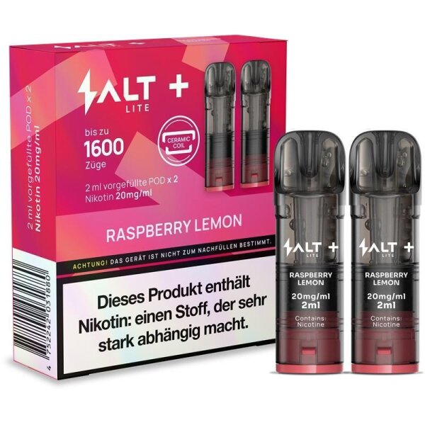 Salt Plus Lite Pods 20 mg/ml Raspberry Lemon