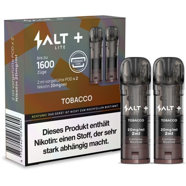 Salt Plus Lite Pods 20 mg/ml Tobacco