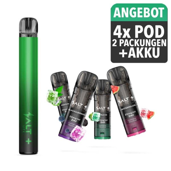 Salz Plus Lite Bundle 4 Pods + Akku