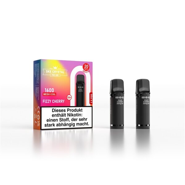 SKE Crystal 800 Pro Prefilled Pod Fizzy Cherry 20mg/ml