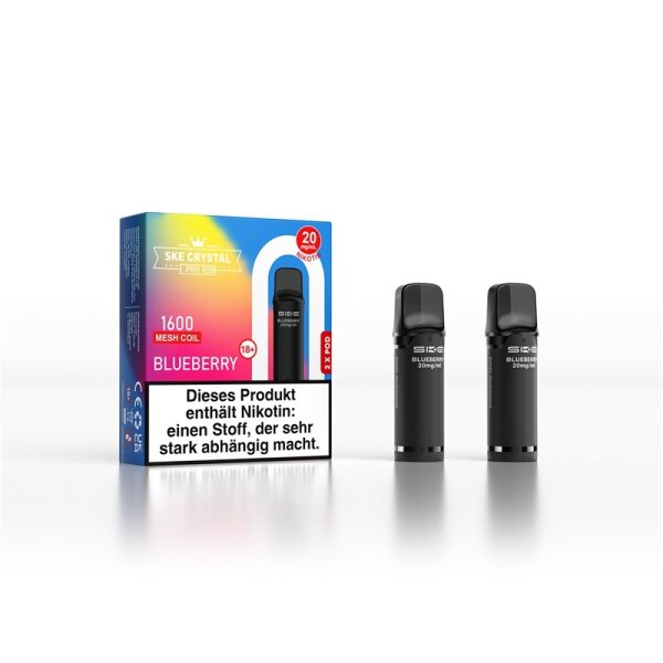 SKE Crystal 800 Pro Prefilled Pod Blueberry 20mg/ml