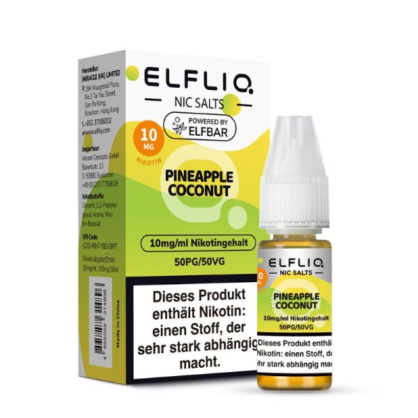 Elfliq - NicSalt Liquid Pineapple Coconut  10 mg/ml