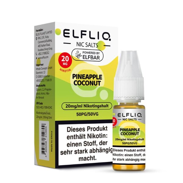 Elfliq - NicSalt Liquid Pineapple Coconut  20 mg/ml
