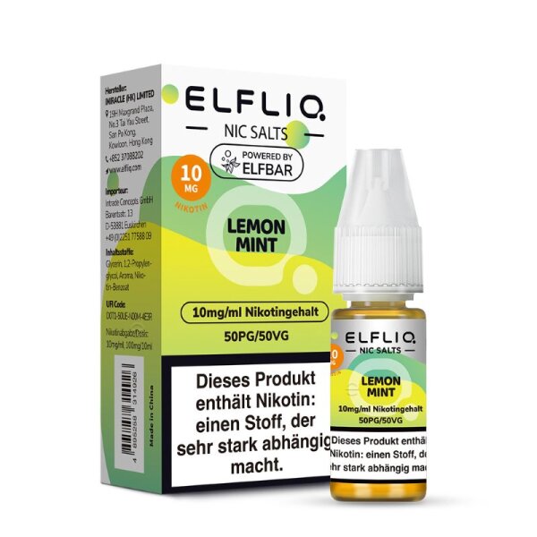 Elfliq - NicSalt Liquid Lemon Mint  10 mg/ml
