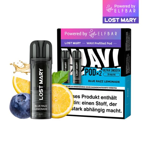 Lost Mary - Wavi Pod - by Elfbar (2 St&uuml;ck) Blue Razz...